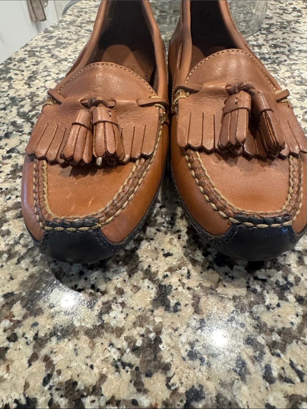 Cole Haan Country Brown Leather Tassel Loafers
